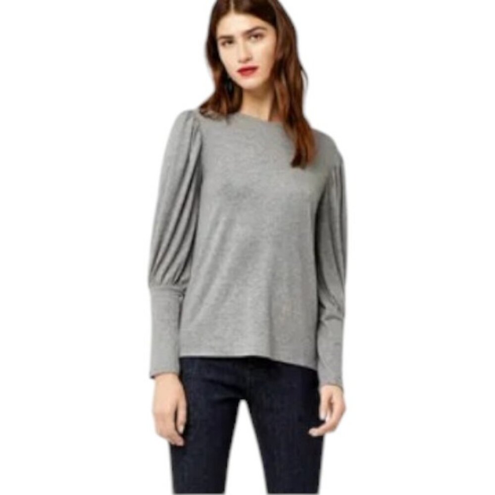 Mexx puff long sleeves pullover sweater grey women's size L